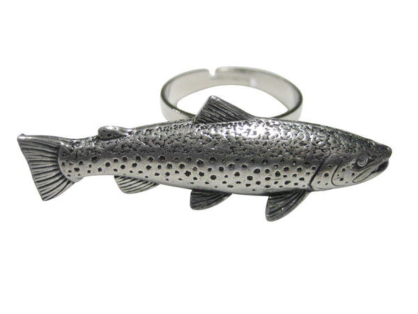 Trout Fish Adjustable Size Fashion Ring