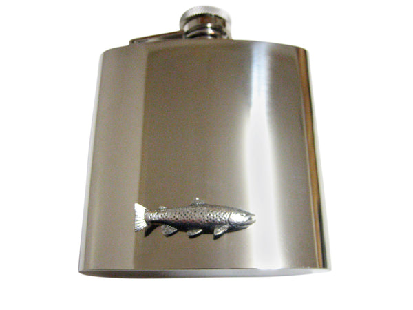 Trout Fish 6 Oz. Stainless Steel Flask