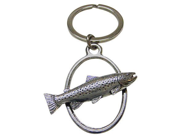 Trout Fish Oval Key Chain