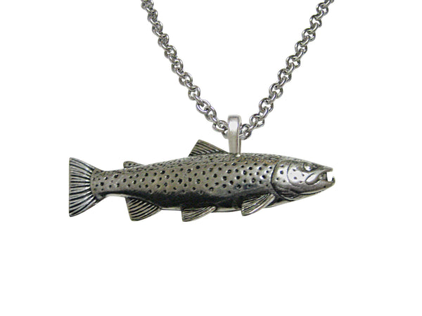 Trout Fish Pendant Necklace