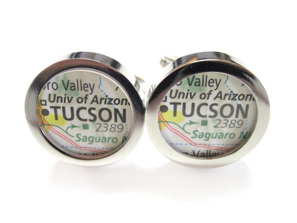 Tucson Arizona Map Cufflinks