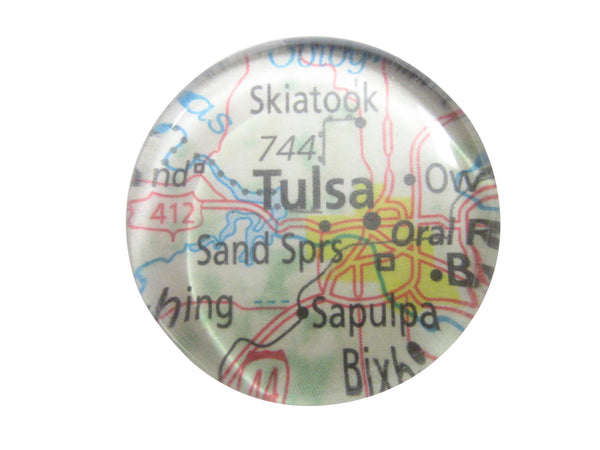 Tulsa Oklahoma Map Pendant Magnet