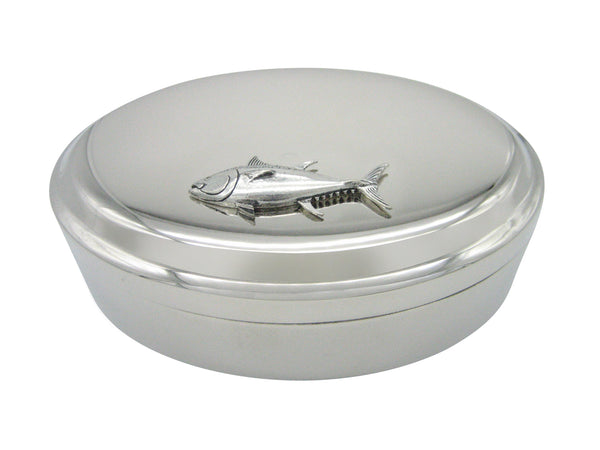 Tuna Fish Pendant Oval Trinket Jewelry Box
