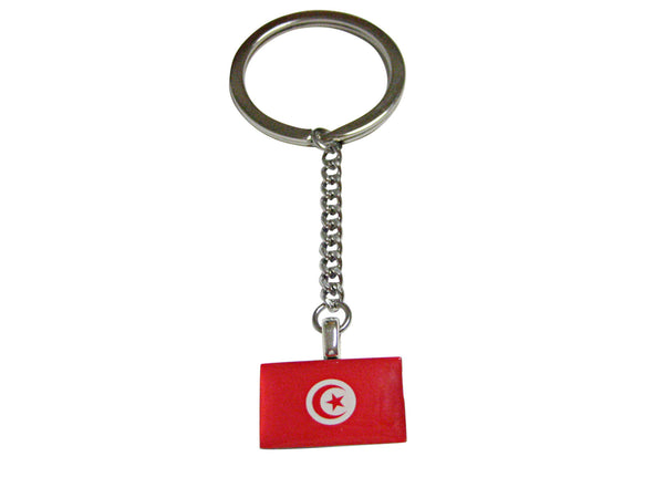 Tunisia Flag Pendant Keychain