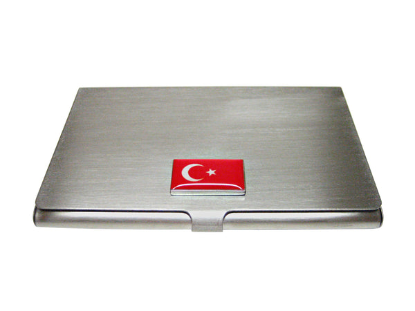 Turkey Flag Pendant Business Card Holder