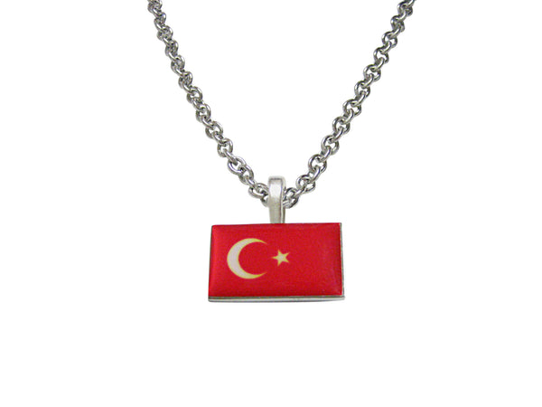 Turkey Flag Pendant Necklace