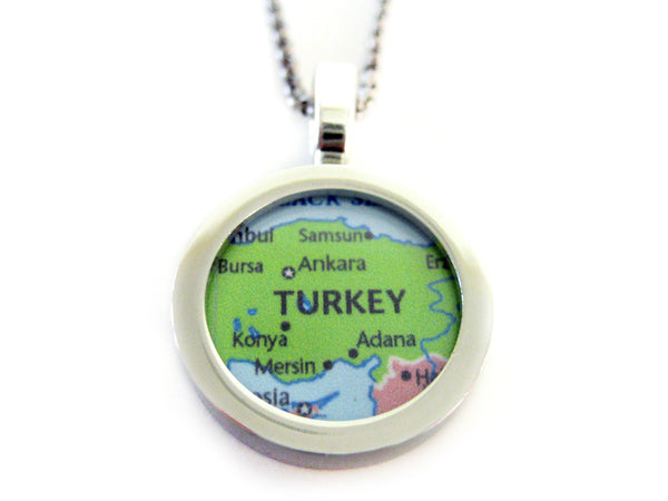 Turkey Map Pendant Necklace