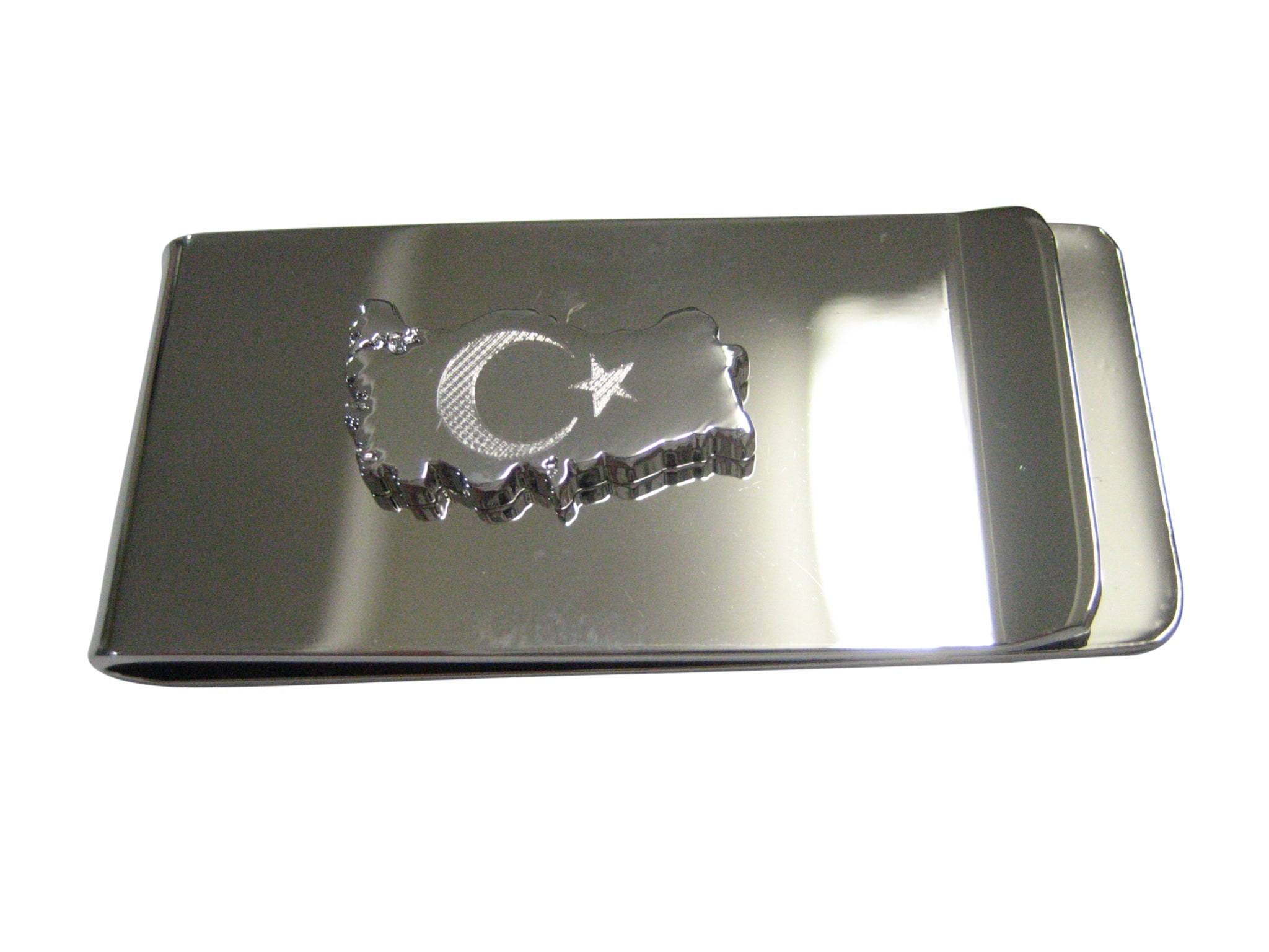 Turkey Map Shape and Flag Design Money Clip