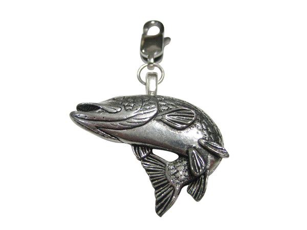 Turning Pike Fish Pendant Zipper Pull Charm