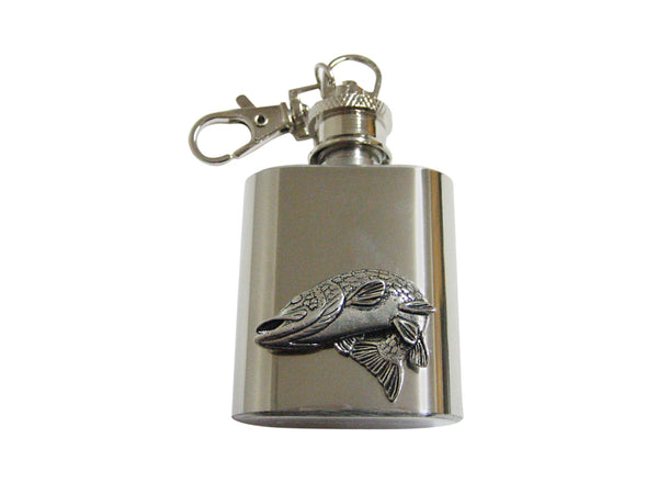 Turning Pike Fish 1 Oz. Stainless Steel Key Chain Flask