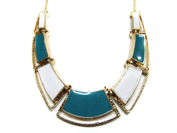 Turquoise and White Necklace
