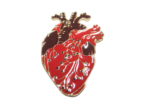 Two Toned Flat Anatomical Heart Magnet