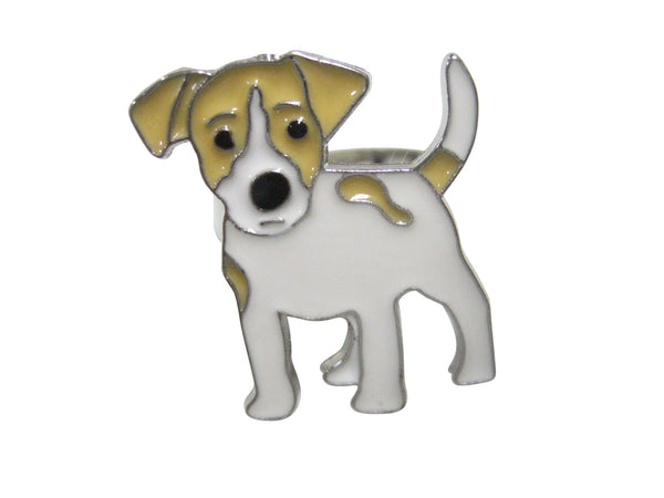 Two Toned Jack Russell Terrier Dog Adjustable Size Fashion Ring