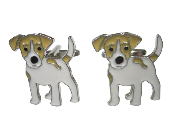 Two Toned Jack Russell Terrier Dog Cufflinks