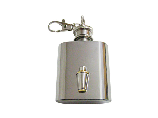 Two Toned Cocktail Shaker 1 Oz. Stainless Steel Key Chain Flask