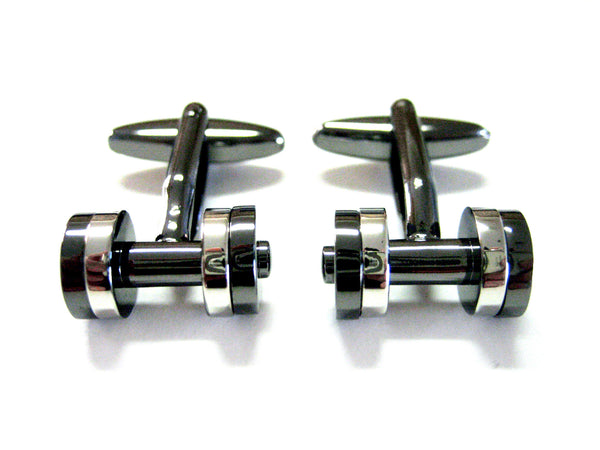 Dual Toned Dumbbell Cufflinks
