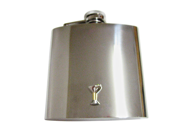 Two Toned Martini Glass 6 Oz. Stainless Steel Flask