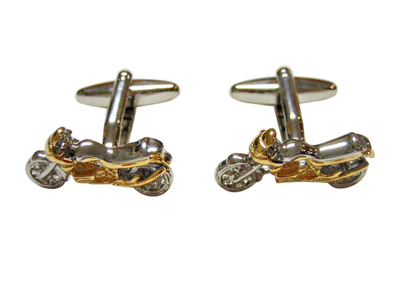 Two Toned Motorcycle Cufflinks