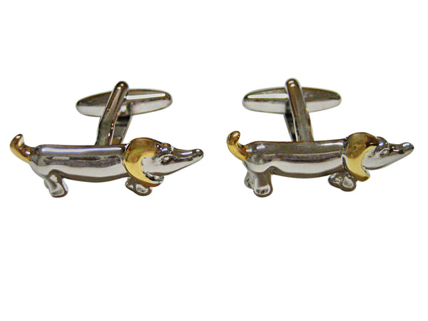 Two Toned Weiner Dog Cufflinks