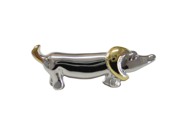 Two Toned Weiner Dog Lapel Pin