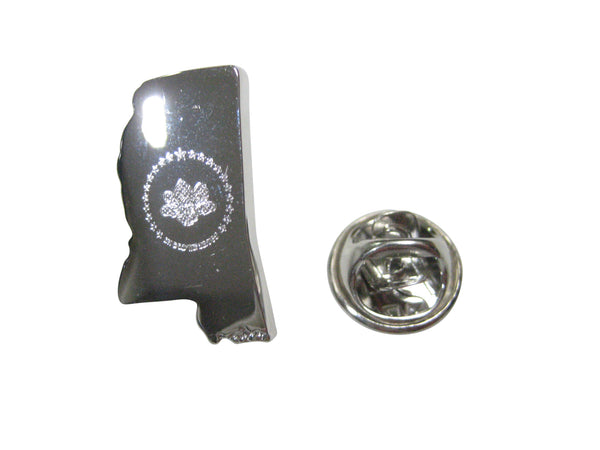 UPDATED NEW Mississippi State Map Shape and Flag Design Lapel Pin