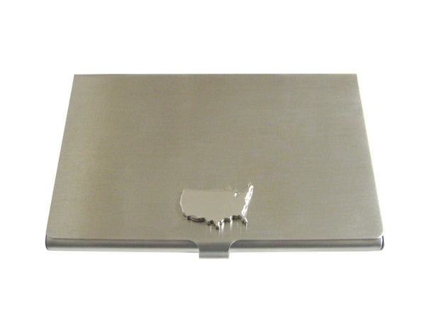 USA America Map Shape Business Card Holder