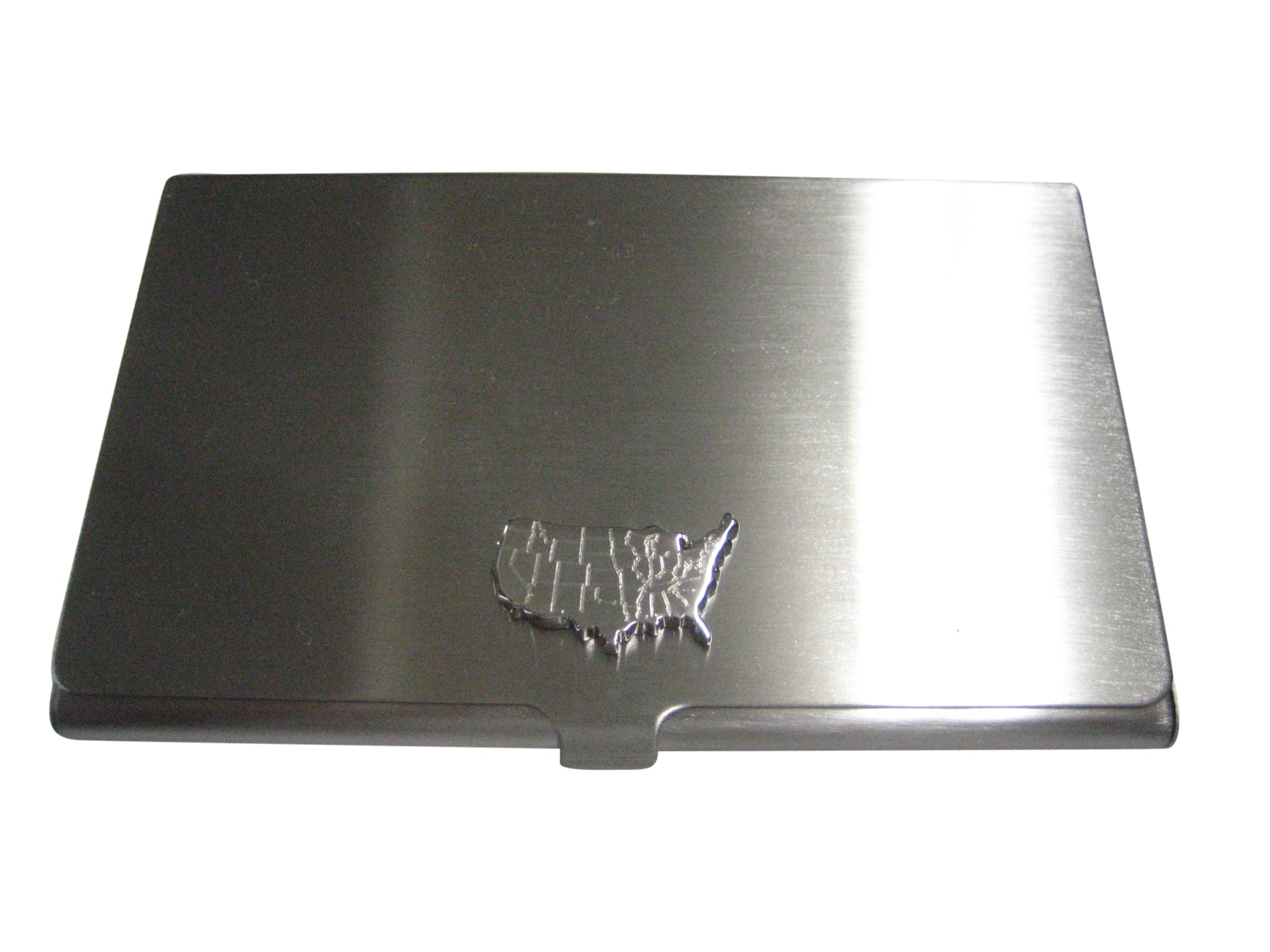 USA America Map Shape with Engraved States Business Card Holder