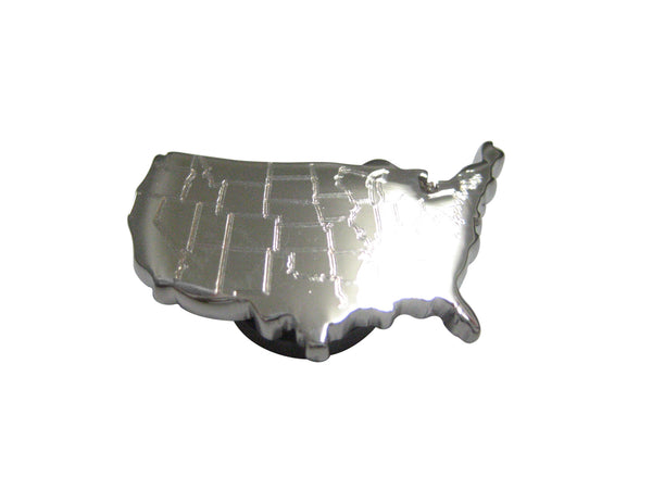 USA America Map Shape with Engraved States Magnet