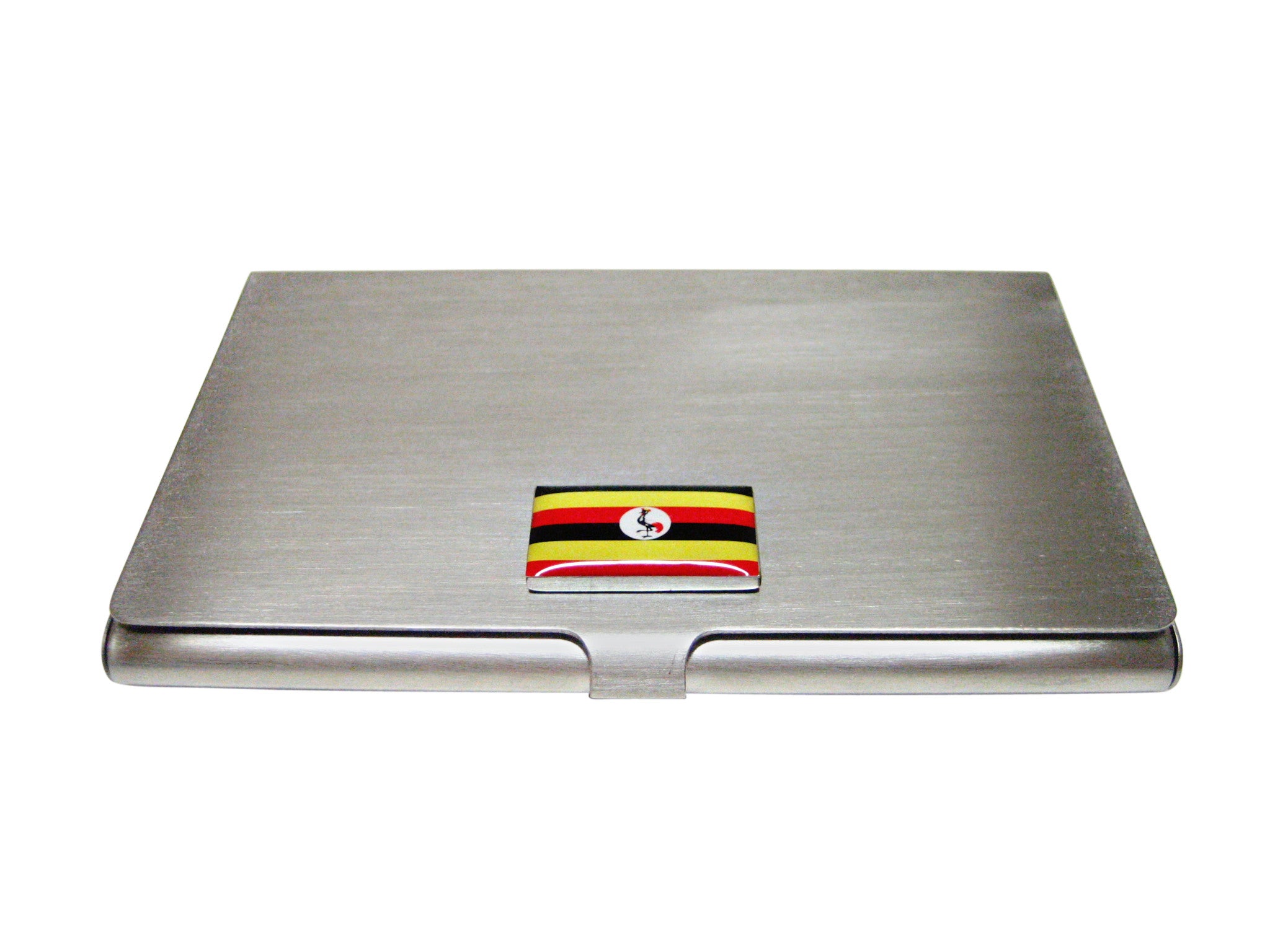Uganda Flag Pendant Business Card Holder