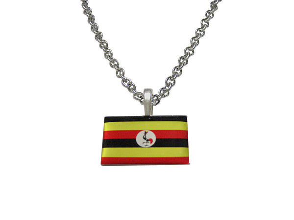 Uganda Flag Pendant Necklace