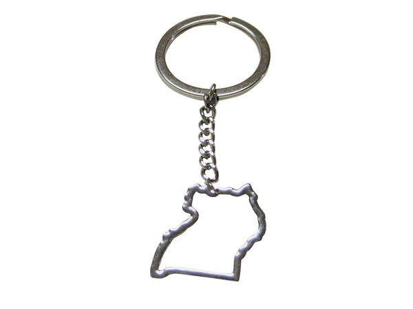 Uganda Map Outline Keychain