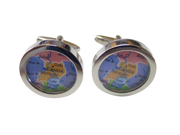 Uganda Map Cufflinks