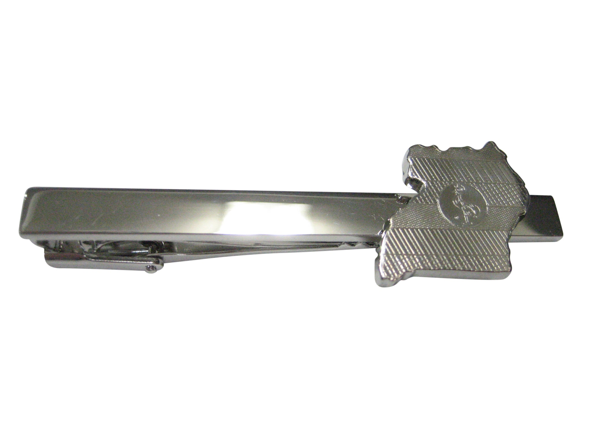 Uganda Map Shape and Flag Design Tie Clip