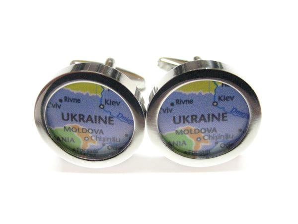 Ukraine Map Cufflinks