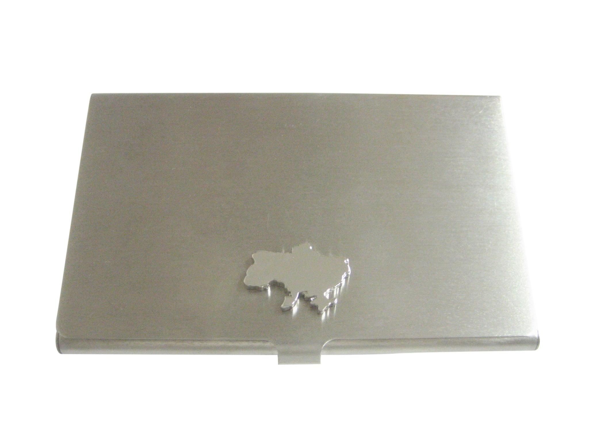 Ukraine Map Shape Pendant Business Card Holder
