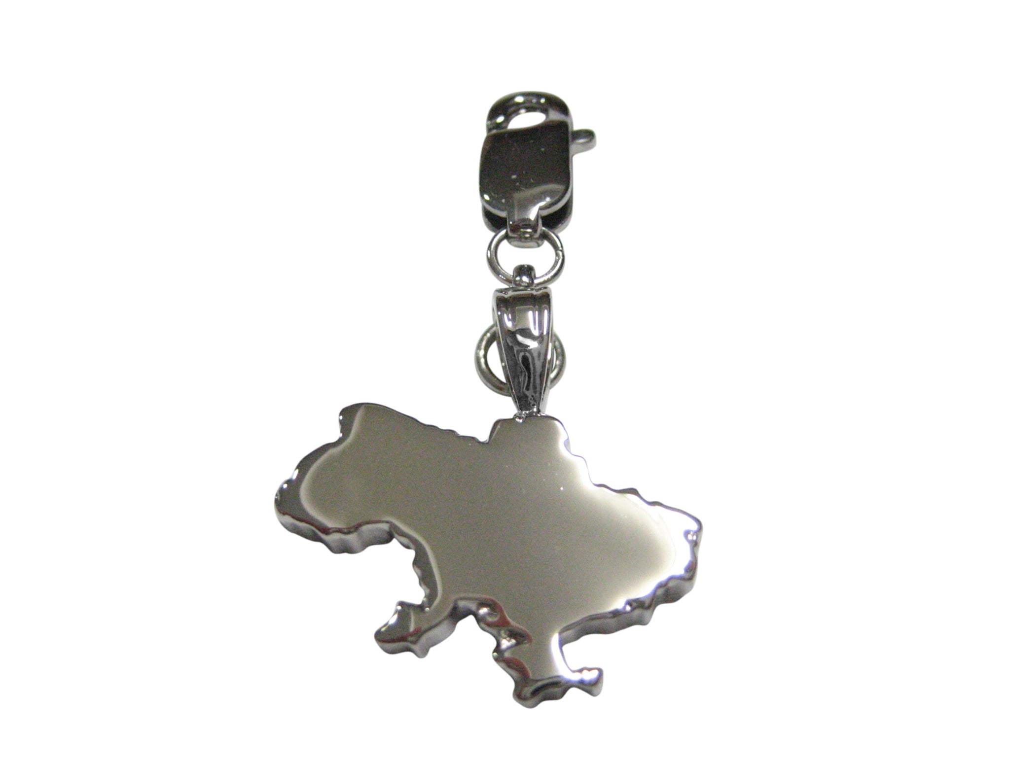 Ukraine Map Shape Pendant Zipper Pull Charm