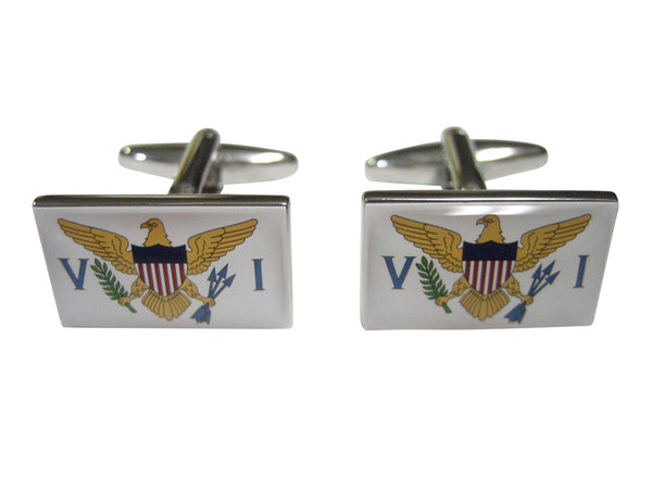 United States Virgin Islands USVI Flag Cufflinks