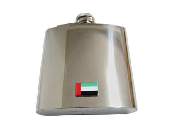 United Arab Emirates UAE Flag Pendant 6 Oz. Stainless Steel Flask