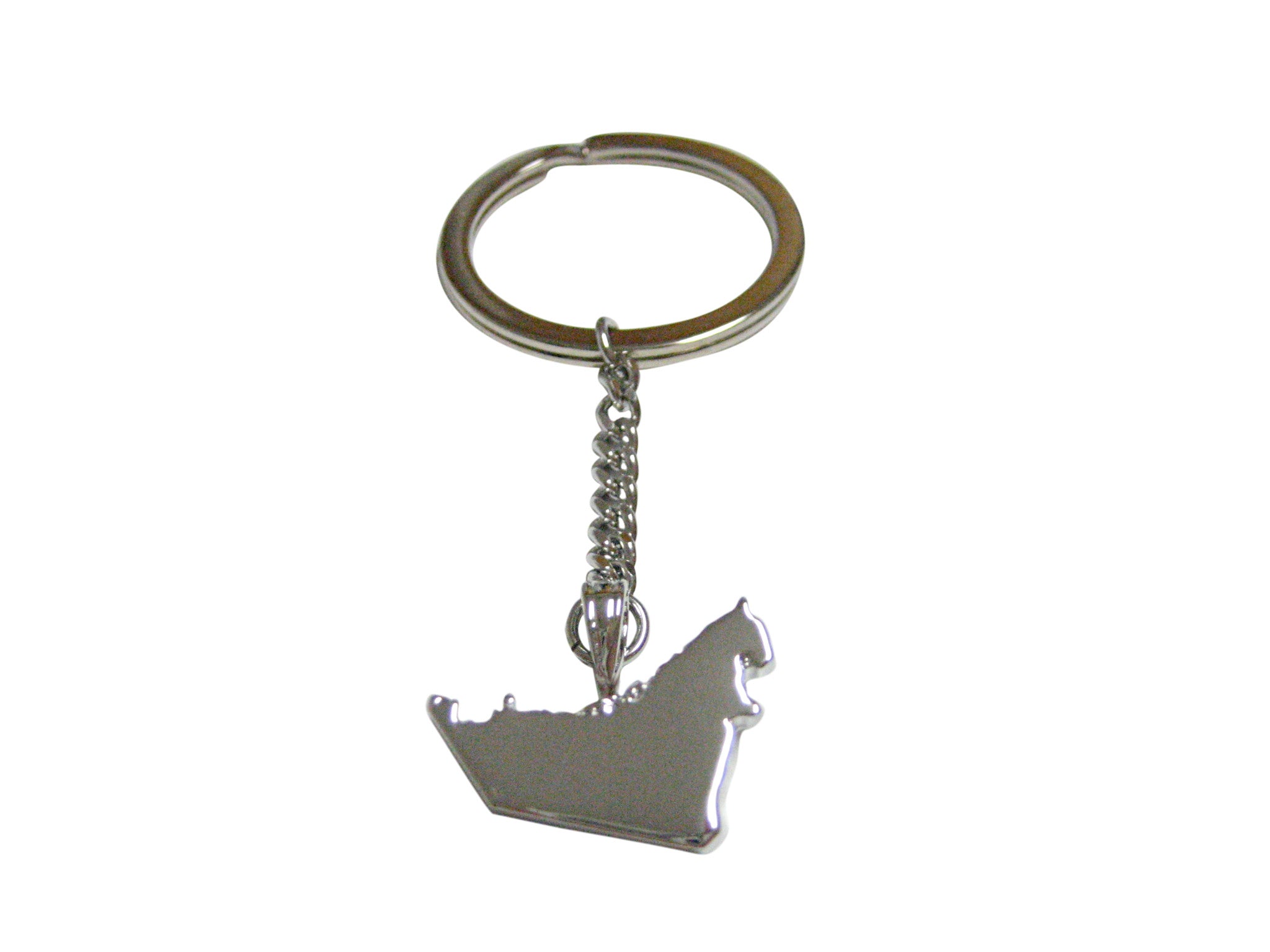 United Arab Emirates UAE Map Shape Pendant Keychain - Kiola Designs