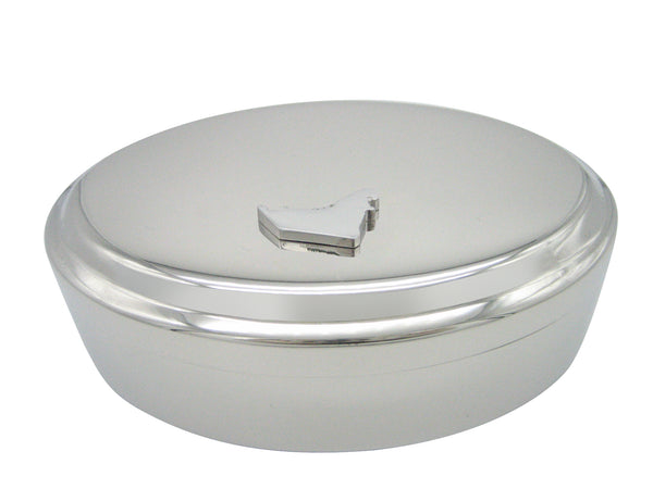 United Arab Emirates UAE Map Shape Pendant Oval Trinket Jewelry Box