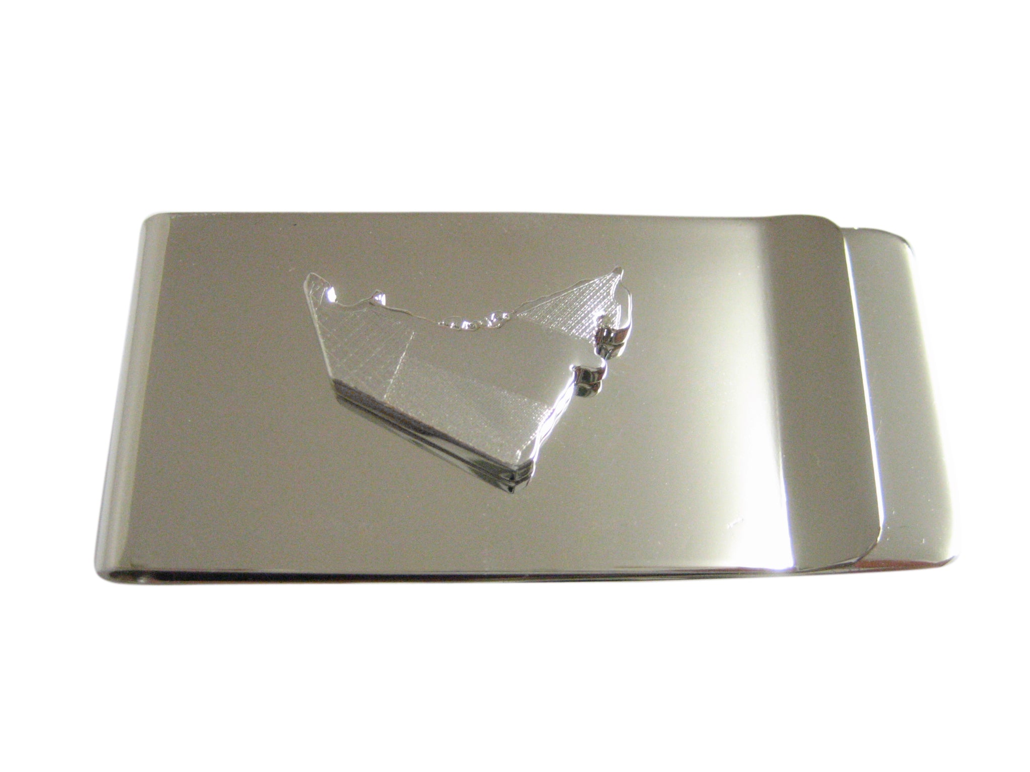 United Arab Emirates UAE Map Shape and Flag Design Money Clip