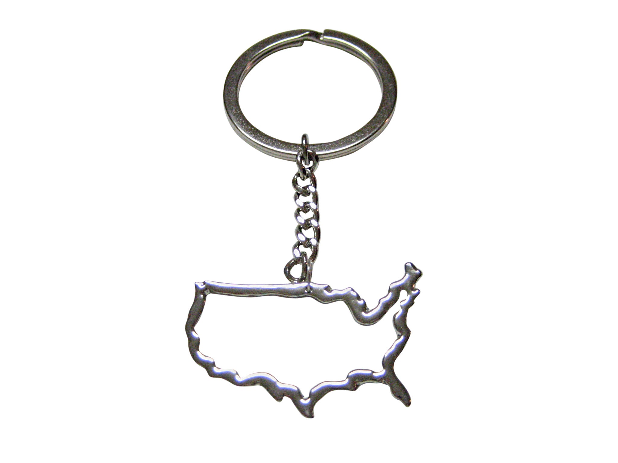 America Keychains United States of America USA Map Outline Keychain - Kiola Designs