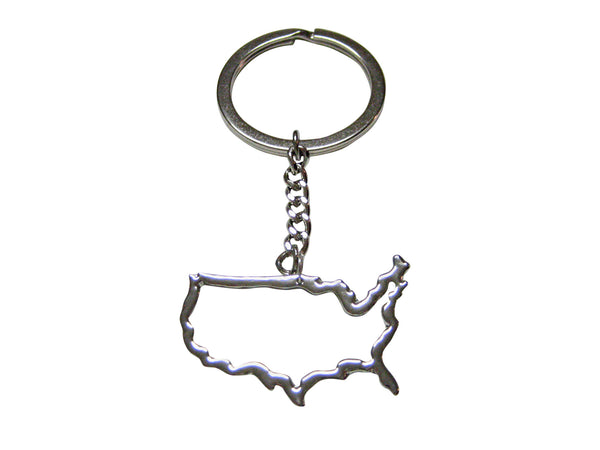 United States of America USA Map Outline Keychain