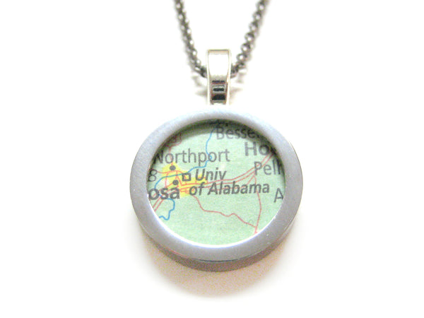 University of Alabama Map Pendant Necklace