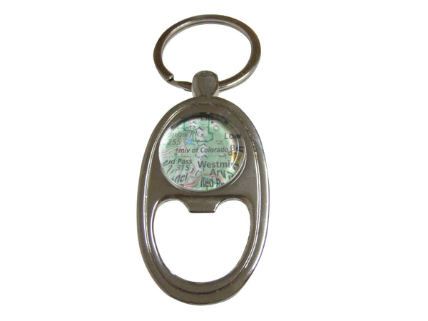 University of Colorado Map Pendant Bottle Opener Key Chain