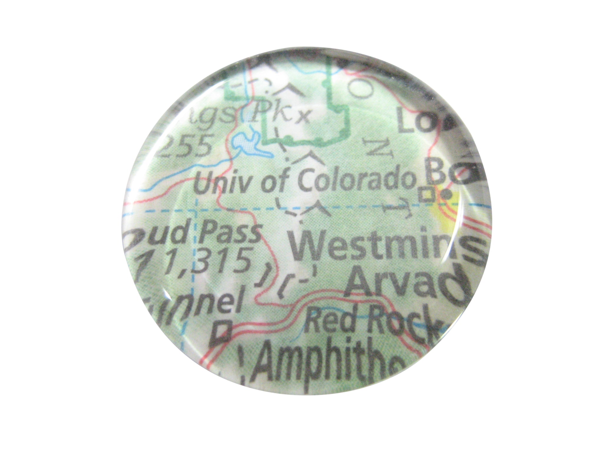 University of Colorado Map Pendant Magnet