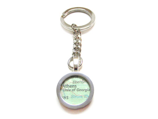 University of Georgia Map Pendant Keychain