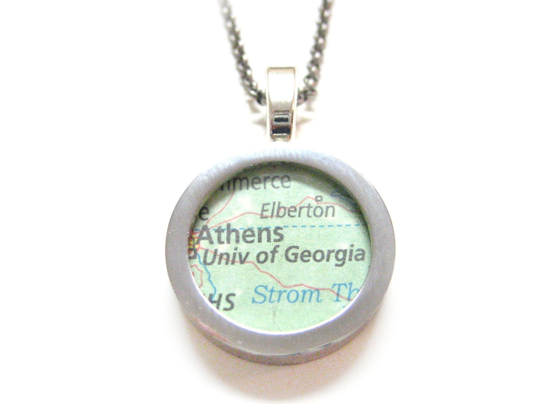 University of Georgia Map Pendant Necklace