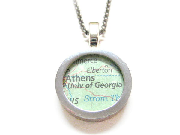 University of Georgia Map Pendant Necklace