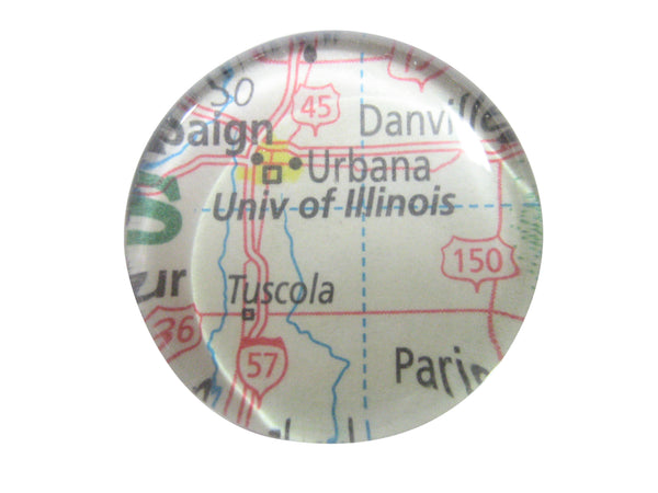 University of Illinois Map Pendant Magnet